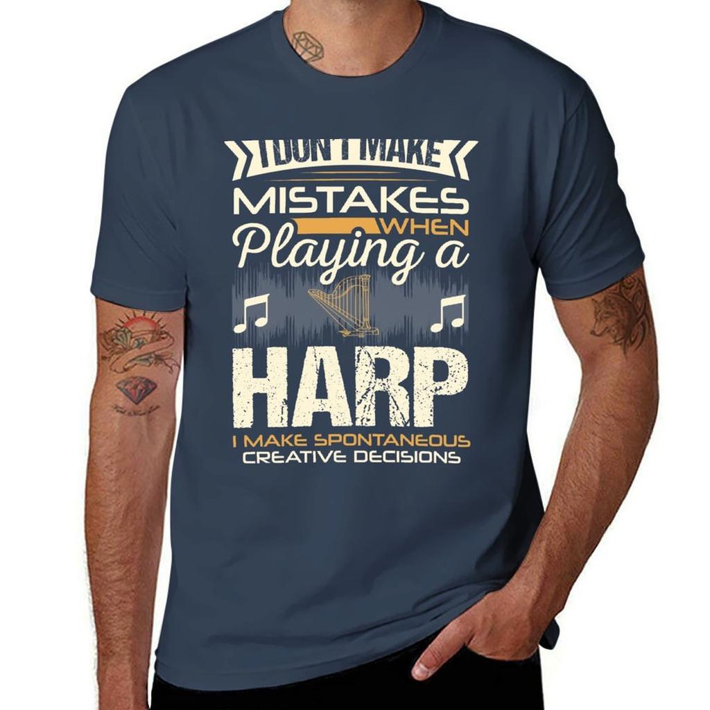 Harp Player Mistakes Tshirt Big And Tall Basic Tee Shirt
