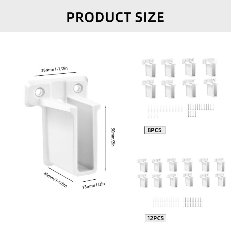 8/12Pcs Wardrobe Bracket Closet Rod End Supports Wire Shelf Corner Support Bracket Portable Wire Rack End Bracket