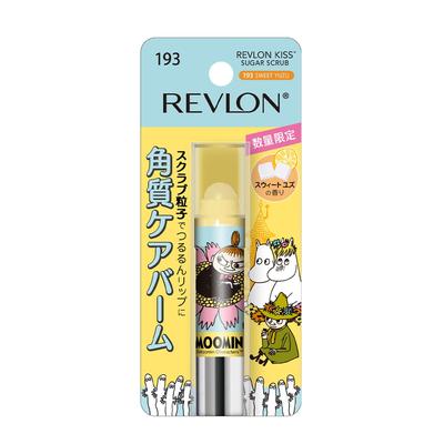 Revlon Kiss Sugar Scrub MOOMIN 193 Sweet Yuzu Gentle Sweet Yuzu Scent Moisturizing Exfoliation Care Lip Lip Scrub 2.6g