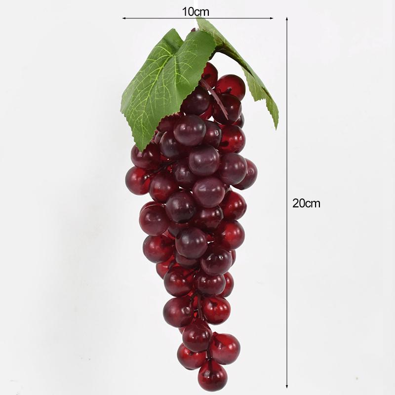 Artificial Grapes Simulation Fruits Grape Bunches for Home Kitchen Wine Decoration Wedding Party Table Centerpiece Decor Props