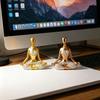 Meditation Lady Statue, Modern Yoga Pose Women Figurine, Zen Meditation Female Sculpture for Office, Living Room, Desktop Decor