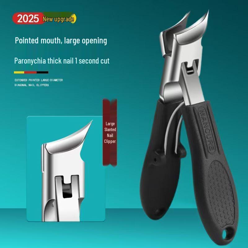 Adlerkralle Nagelknipser für dicke, harte und eingewachsene Nägel mit Spritzschutzdesign, große Größe