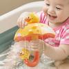 Duckling Bath Toy with Umbrella - Interactive Water Flow, Soft Bath Tub Companion for Babies, Sensory Play &Bathtub Fun