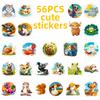 56 Animal World Cute Cartoon Stickers Hedgehog Mouse Fox Does Not Repeat Decoration Waterproof Sticker