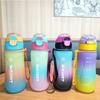 Water Bottle With Gradient Design And One Press Lid For Outdoor Travel And Students
