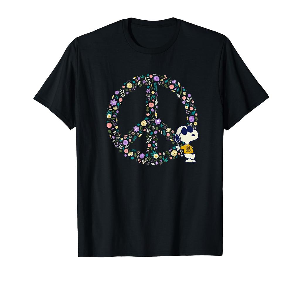 Tričko Peanuts Snoopy Joe Cool Peace Sign Nature In Bloom