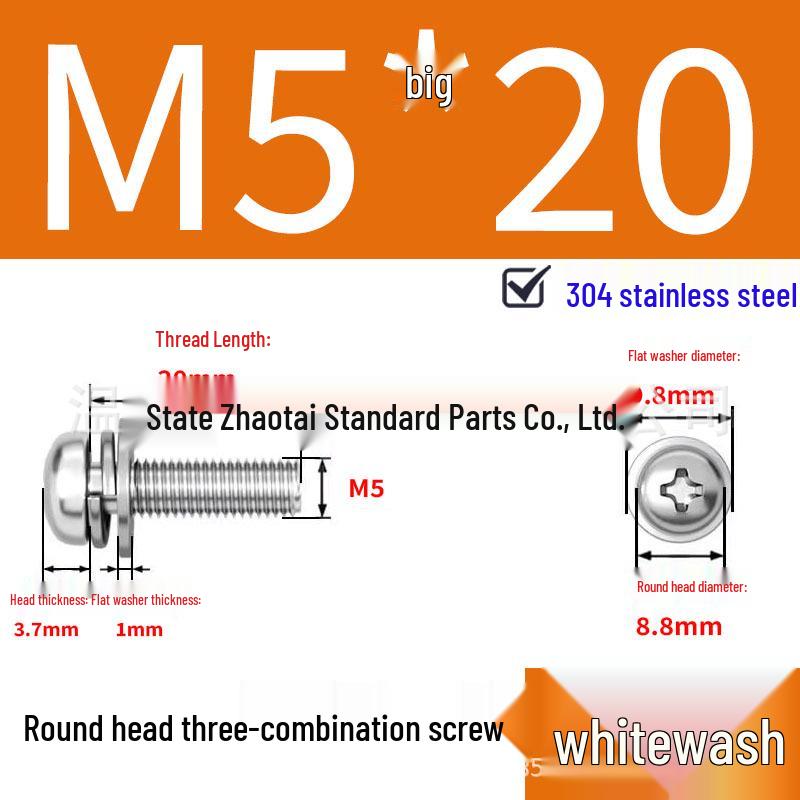 304 Stainless Steel Small Pan Head Phillips Screw