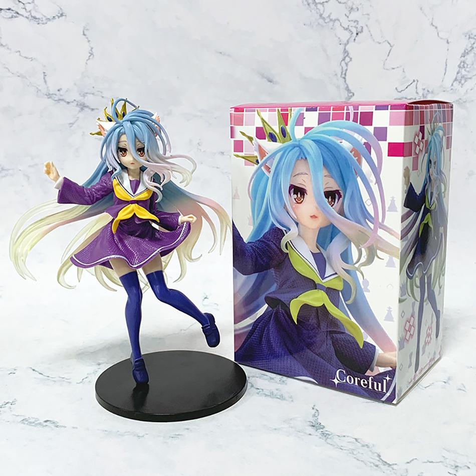 19CM Anime NGNL No Game No Life White "Figure Anime PVC Statue Anime Manga Figurine Collection Model Figure Toys Doll Kids Gifts