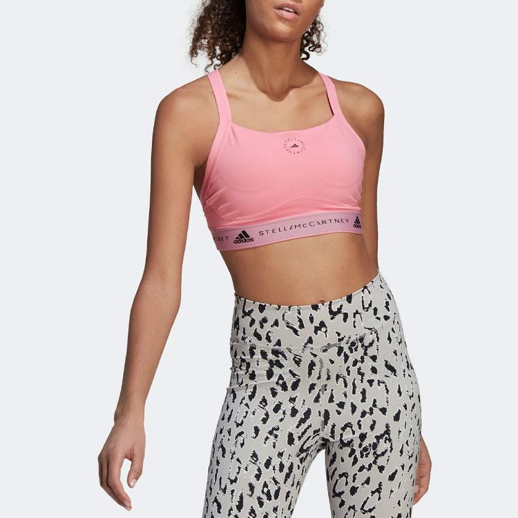 Adidas X Stella McCartney Collaboration Medium Intensity Training Solid Sports Bra Women Underwear Pink HD9099