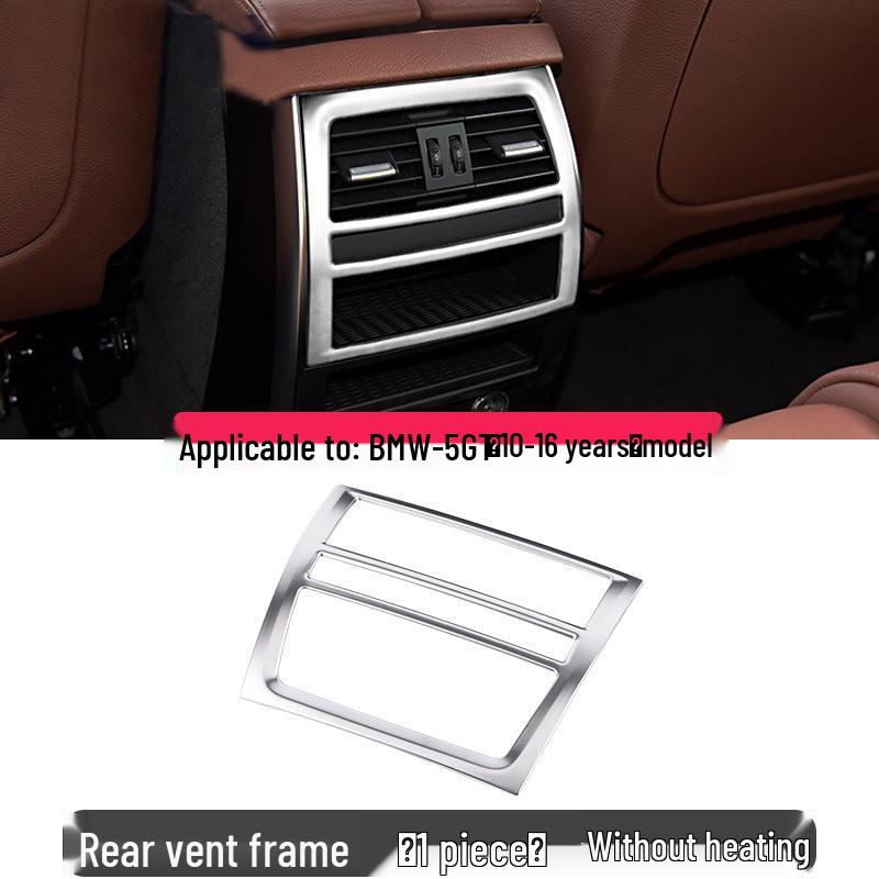 BMW 5 Series GT Interior Modification: Center Console Vent & Window Lift Handle Bright Strip Stickers for 528 535i.