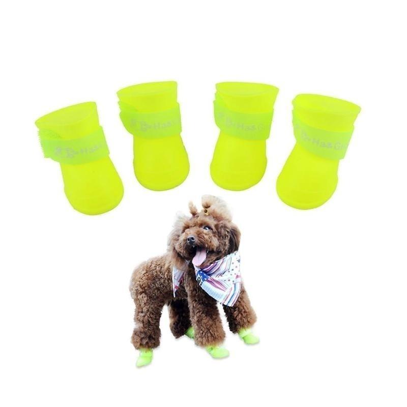 4 pezzi/set stivali per cani scarpe antiscivolo impermeabili per animali domestici