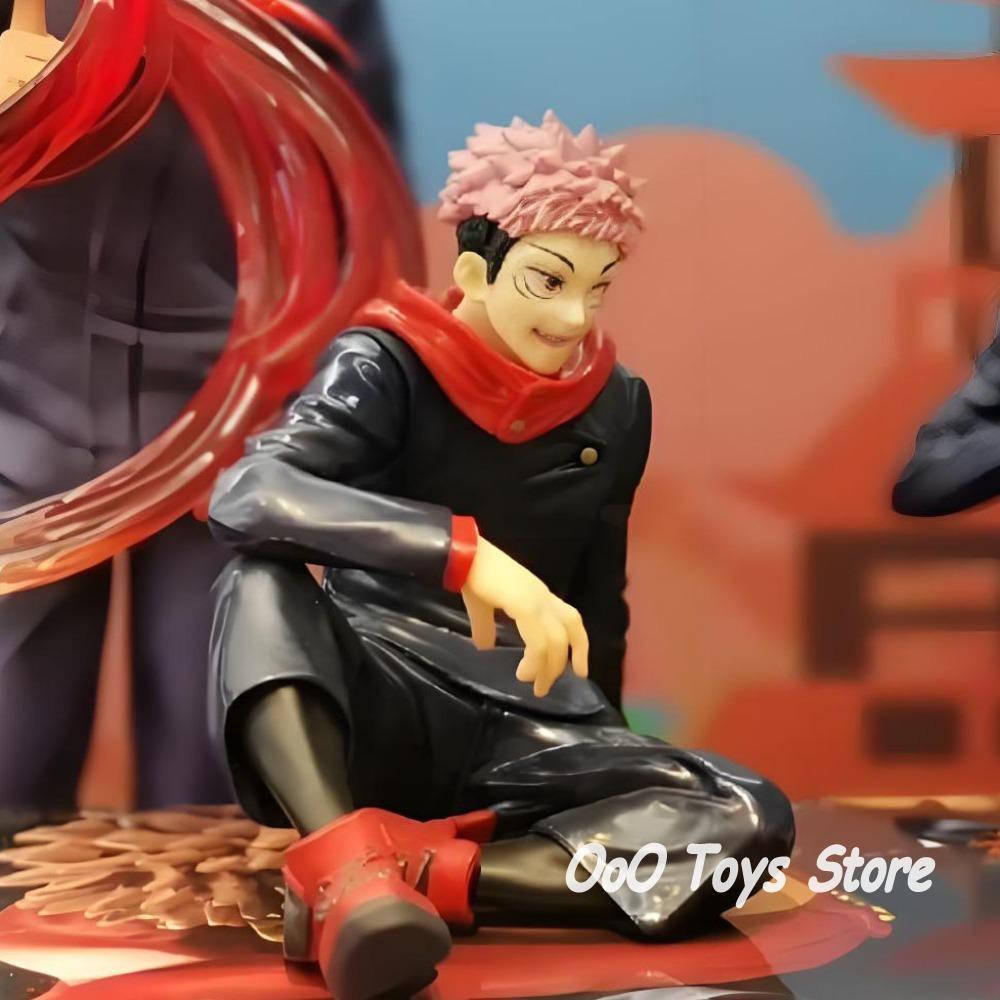 8cm/3.1in Anime Jujutsu Kaisen Figure Sitting Posture Itadori Yuji  Action Figure PVC Statue Collectible Model Toys Gifts