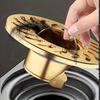 Brass Floor Drain Core with Large Filter Screen for Bathroom Sewer Anti Odor and Backflow Prevention Suitable for Standard Drain Pipes