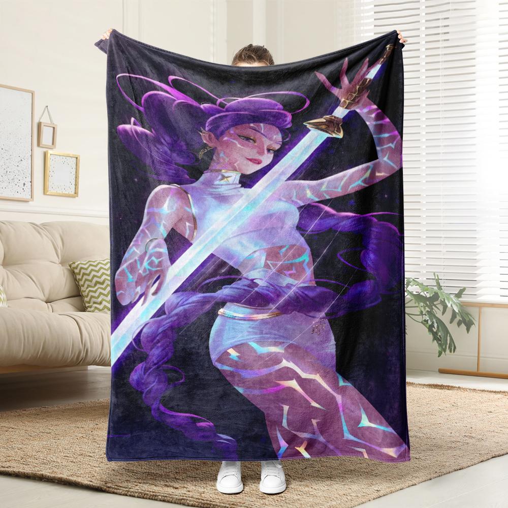 KPop Demon Hunters Colorful anime style!Rumi and other characters cover blankets, comfortable and fashionable at home