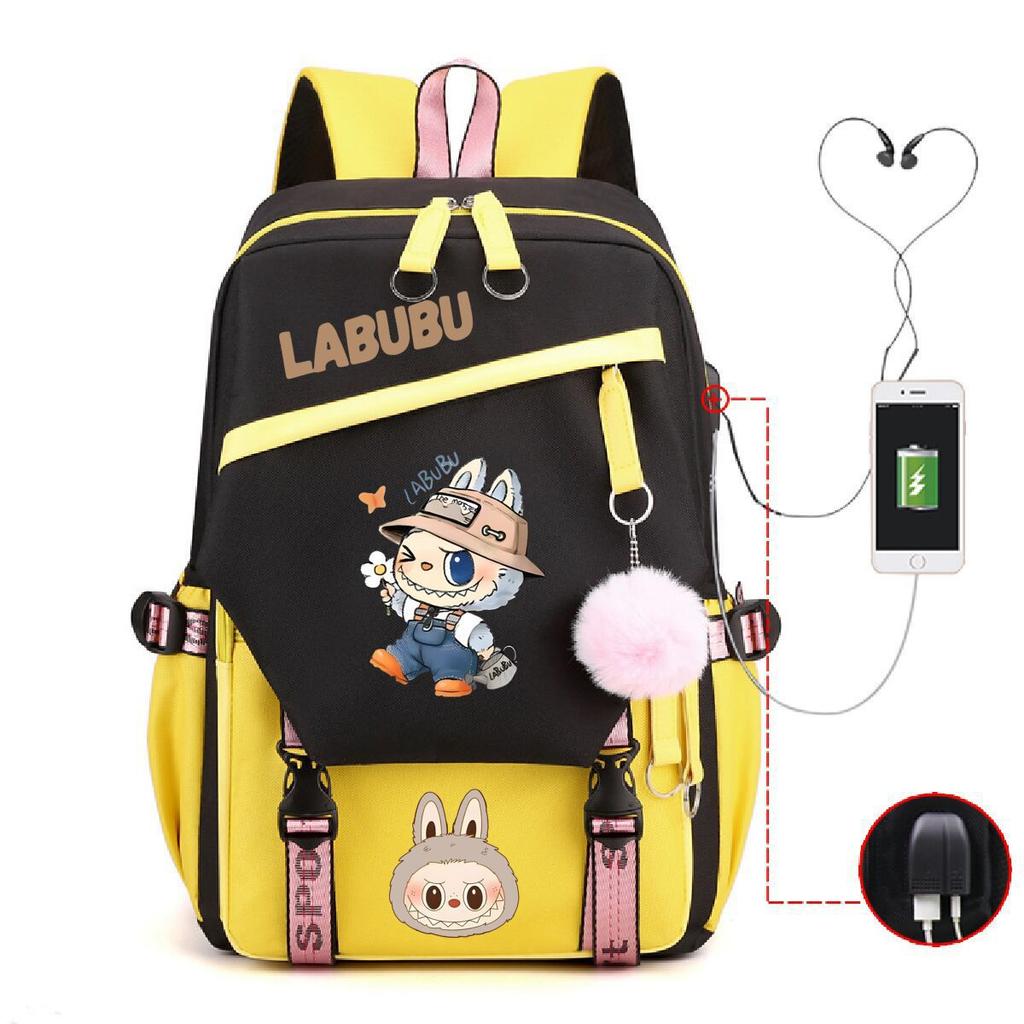 New Printed Junior High School Students Schoolbag Large-capacity Spine Backpack