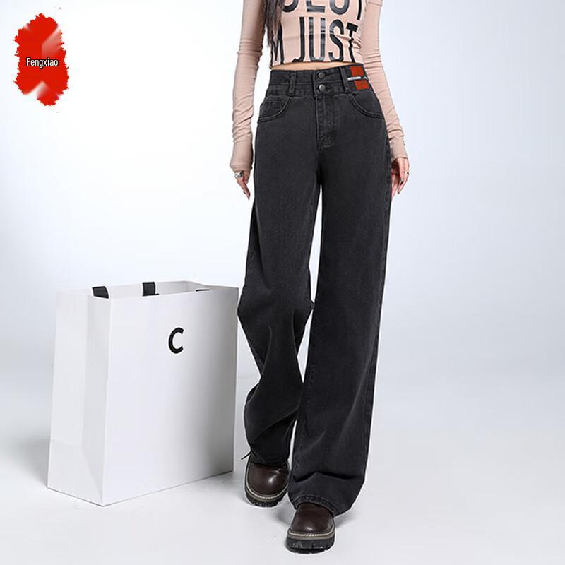 

Женские винтажные джинсы прямого кроя с высокой посадкой M