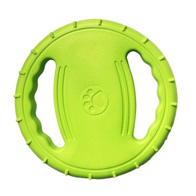 Pet Dog Flying Disc EVA Dog Training Ring with Double Handles Dog Flyer Toys Outdoor Activity