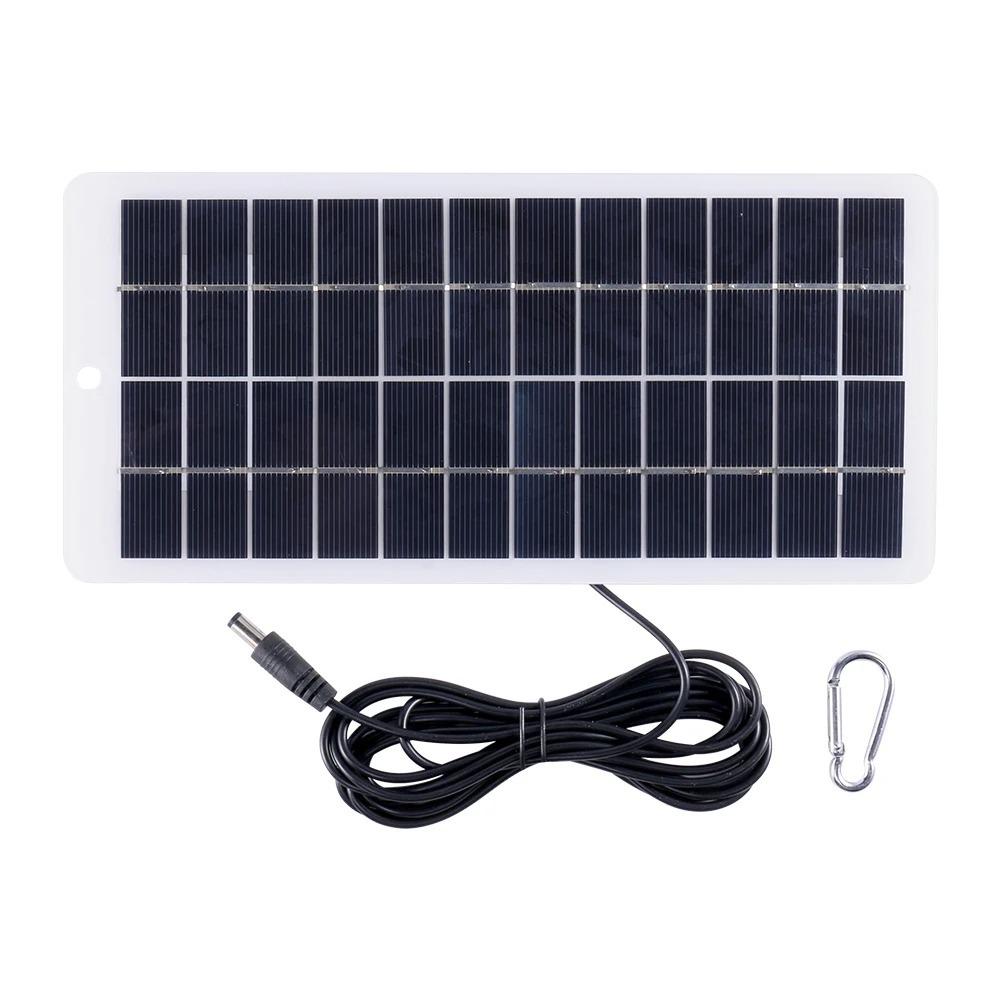 10W 12V Polycrystalline Solar Panel with 3m DC Cable for Outdoor Monitoring, Mobile Phone, Computer, and Lamp Charging