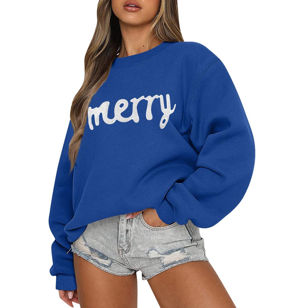 Women  Tops Women's Long Sleeve Sweatshirt Casual Crewneck Loose Fit Pollover Fleece Tops
