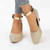 Women Fashion Sweet Light Weight Gold Soft Leather Stiletto Heel Shoes Lady Classic Office Career Work Pumps Zapato Mujer