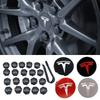 56mm Car Wheel Center Hub Decorative Caps for Model 3 Y S X Badge Wheel Lug Nut Protective Cover 4pcs 25pcs 29pcs Sets