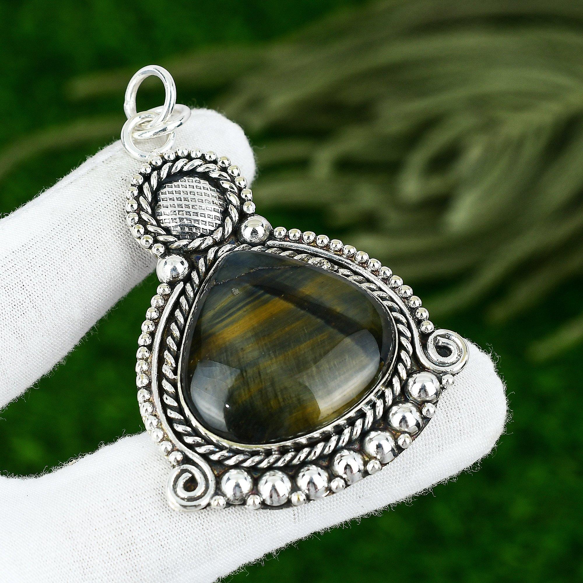 

Natural Nellite 925 Sterling Silver Bezel Ethnic Art Deco Anniversary Pendant