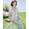 Past Summer New Chinese Style Floral Print Outfit Set for Women
