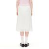 LEDIN Summer Off-White Straight Midi Skirt