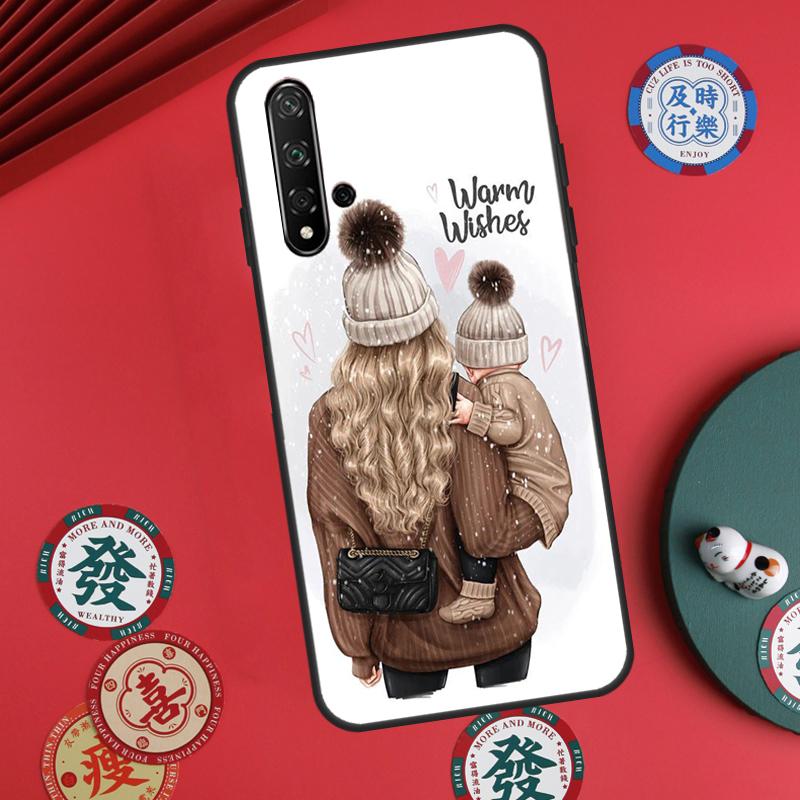 Super Mom Baby Girl Son Daughter For Huawei Nova 11i 8i 12i 12s 9 10 SE Y60 Y70 Y90 Y72 Y73 Y61 Y91 P60 Pro P30 P40 Lite Case