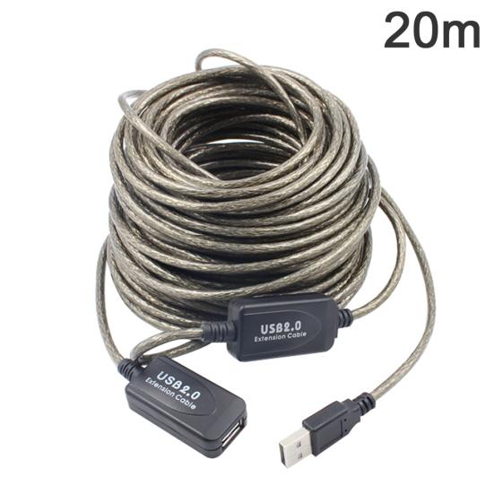 5/10/15/20m USB 2.0 Active Extension Repeater Cable Signal Booster Extended Cord