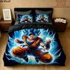 Son Goku Muster Bettwäsche Steppdecke Set Bettbezug Kissenbezug Zuhause Geburtstagsgeschenk(1 Bettbezug + 2 Kissenbezüge, ohne Füllung)