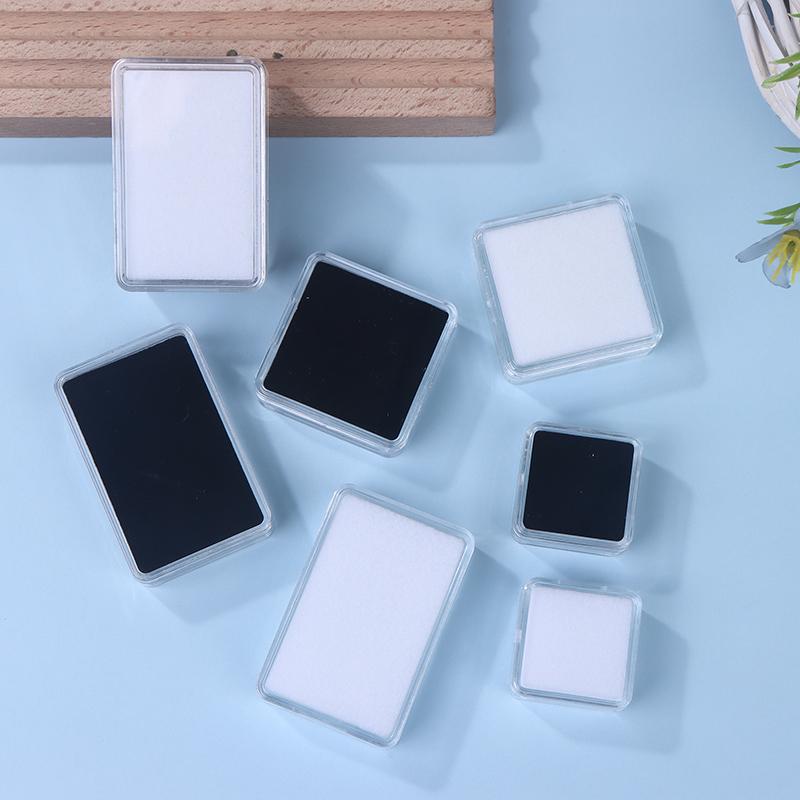 Clear Gem Storage Box - Foam-Padded Container for Loose Stones & Beads, Portable Jewelry Organizer with Secure Latch for Travel