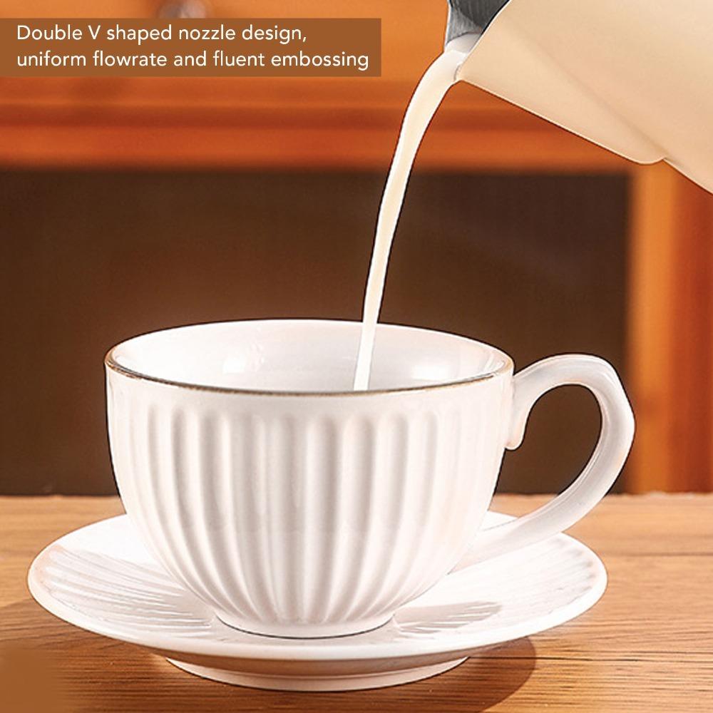 With Scale Milk Frothing Pitcher 304 Stainless Steel Latte Art Frothing Cup Coffee Preparation