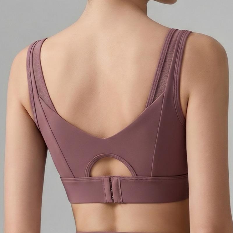 High Support Plus Size Sports Bra for Women Hollow Back Shockproof Running Fitness Tank Intimates
