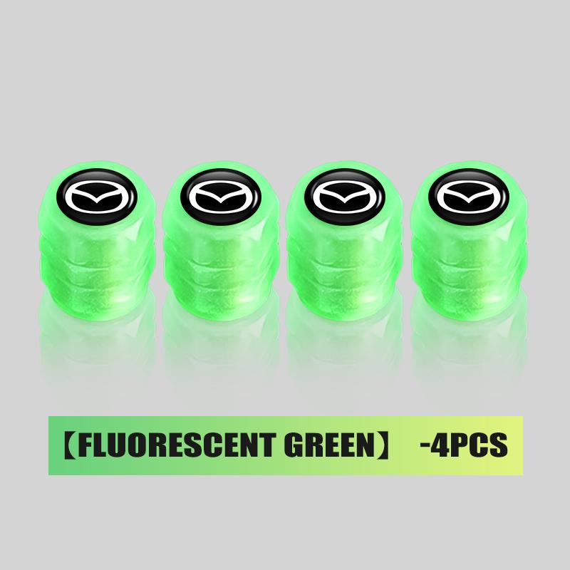 Car Wheel Luminous Valve Caps Night Glowing Tire Decoration Stem Cove Accessories For Mazda CX-3 CX-4 CX-5 CX-7 CX-9 Axela Demio