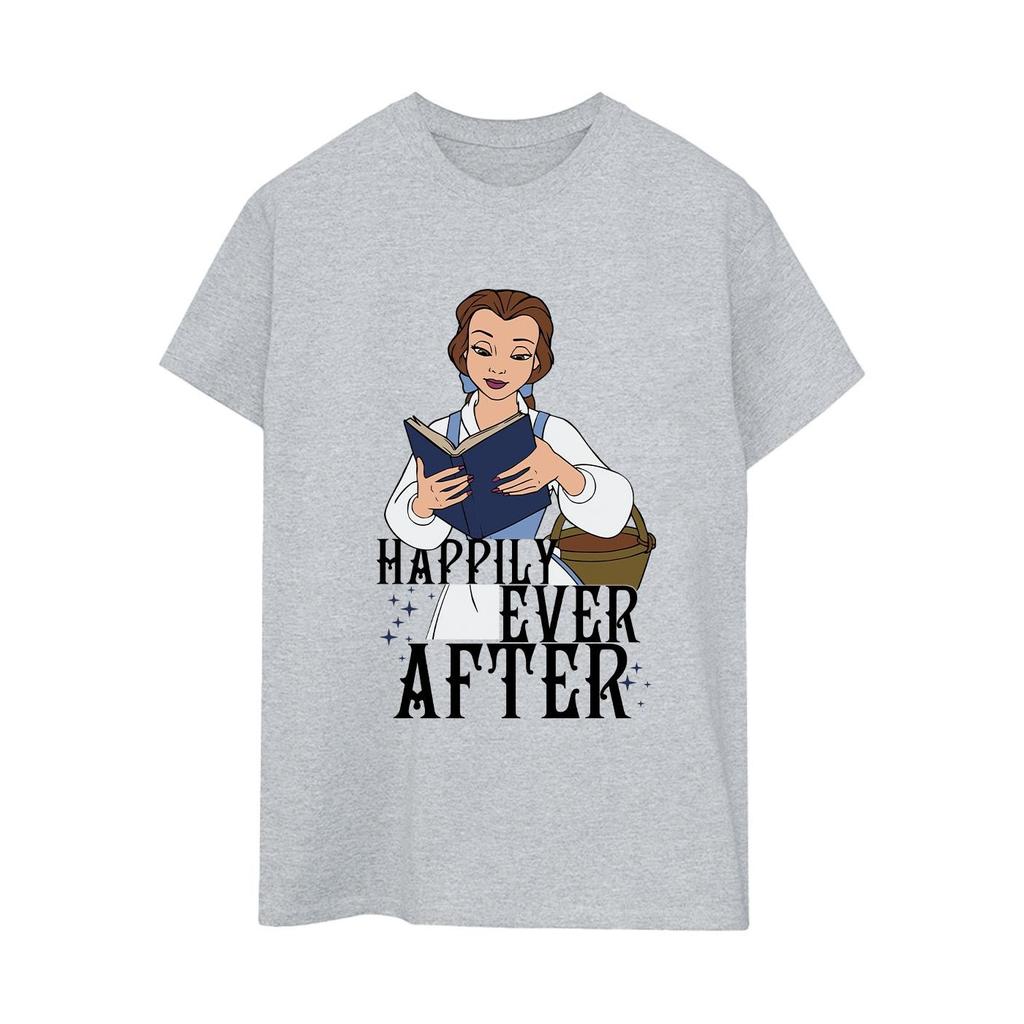 Beauty And The Beast Womens/Ladies Happily Ever After Reading Boyfriend T-Shirt