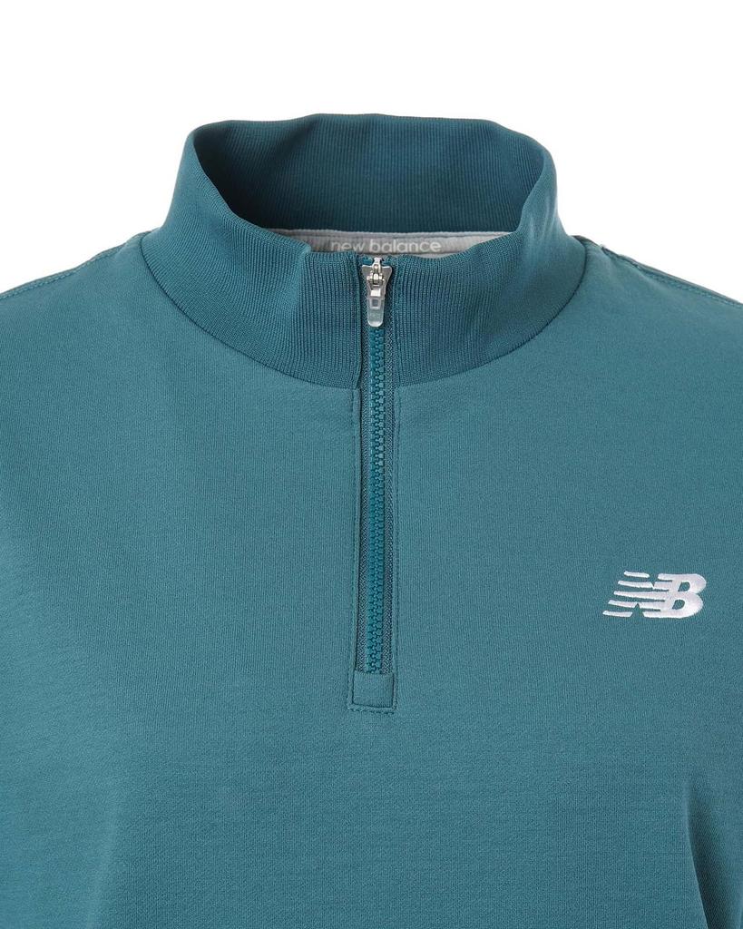 New Balance Short Sleeve Mock Neck Sweatshirt Fits All Golf Size 1 Women's (Stretchable, Teams) / 012-5164501 182_Khaki [M]