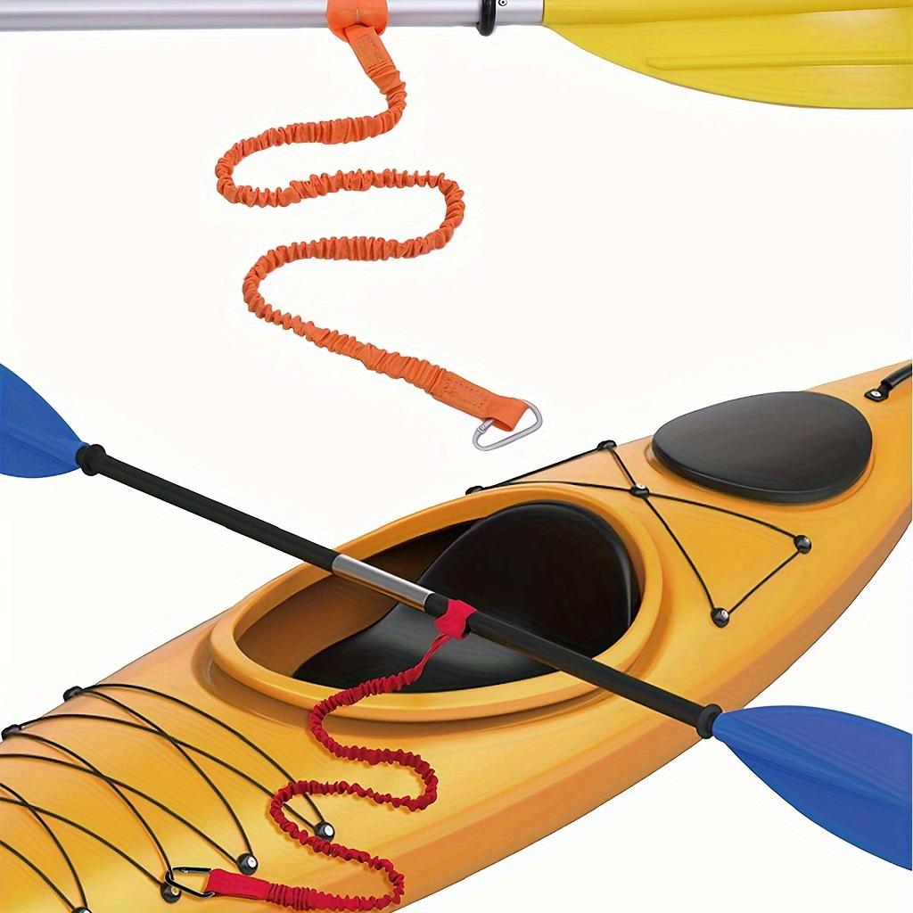Kayak Paddle Anti-Loss and Quick Release Rope with Foot Straps for Canoe and Whitewater Raft серый