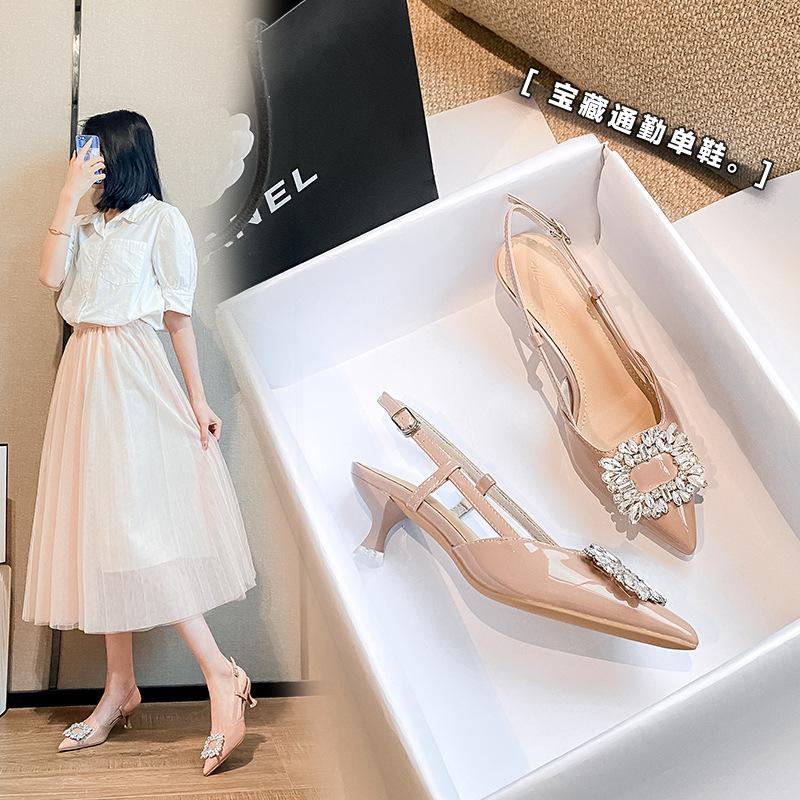 

Высококлассные сандалии с сумкой, женские новые, со стразами, с юбками, с острым носком, на тонком каблуке, на высоком каблуке, туфли-лодочки 32