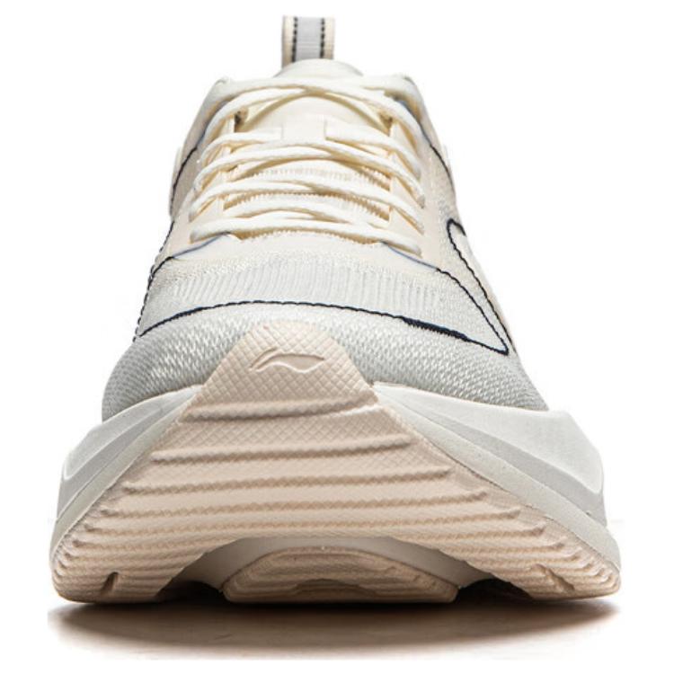 New LiNing Cushioning Abrasion Resistant Lightweight Rebound Low Top Running Shoes Women's Ecru ARHU006-23