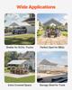 Carport Replacement Canopy, 3 x 6 m Potable Garage Tent Top Tarp, UV-Resistant & Waterproof Car Shelter Tarp, Heavy Duty Car Port Cover with Ball