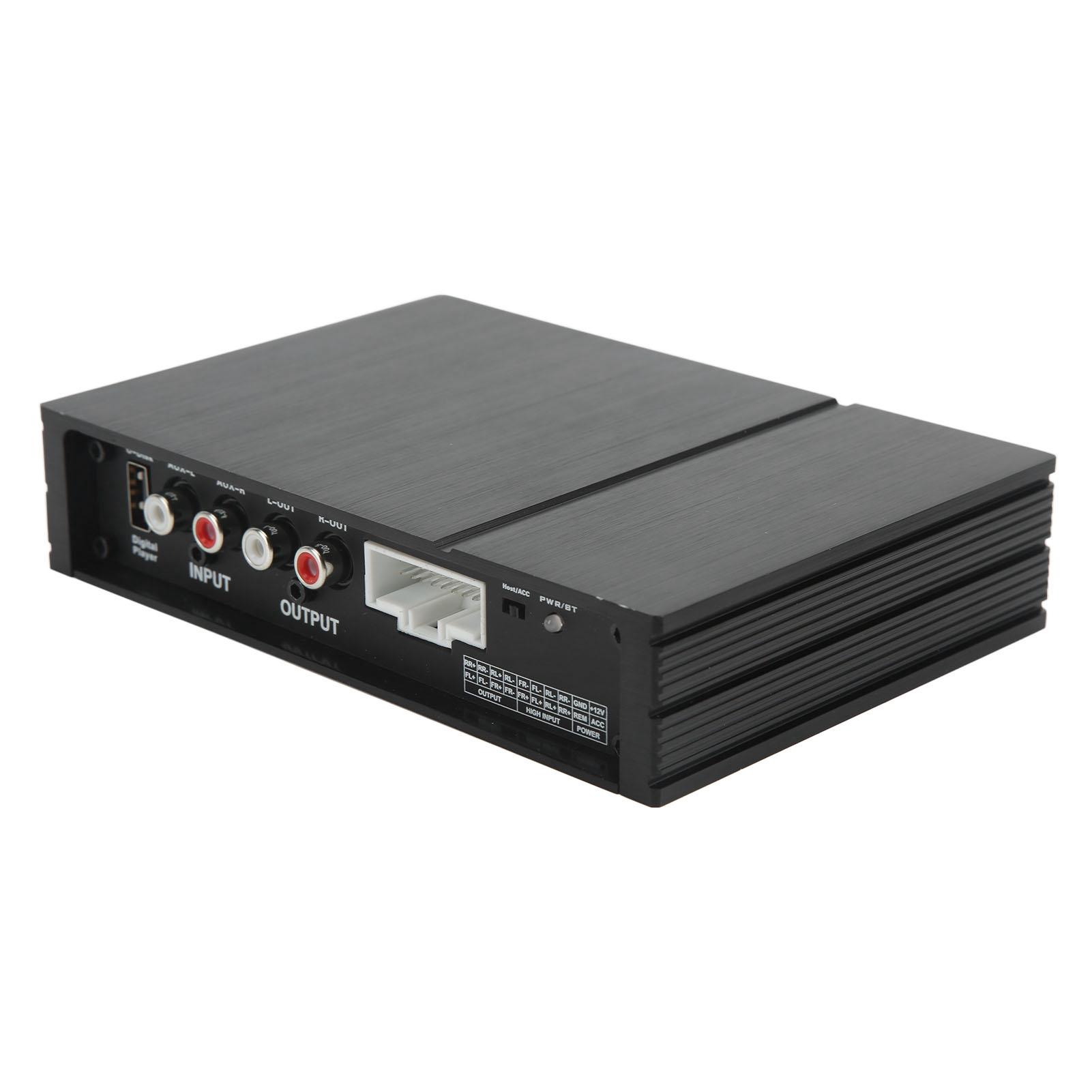 

Car DSP Amplifier 4 Channel RCA Input HD Bluetooth App Control 12V Universal Audio System