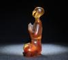 Collection Chinese Old Beijing Glaze Carved Exquisite Buddha Statue Amitabha Art
