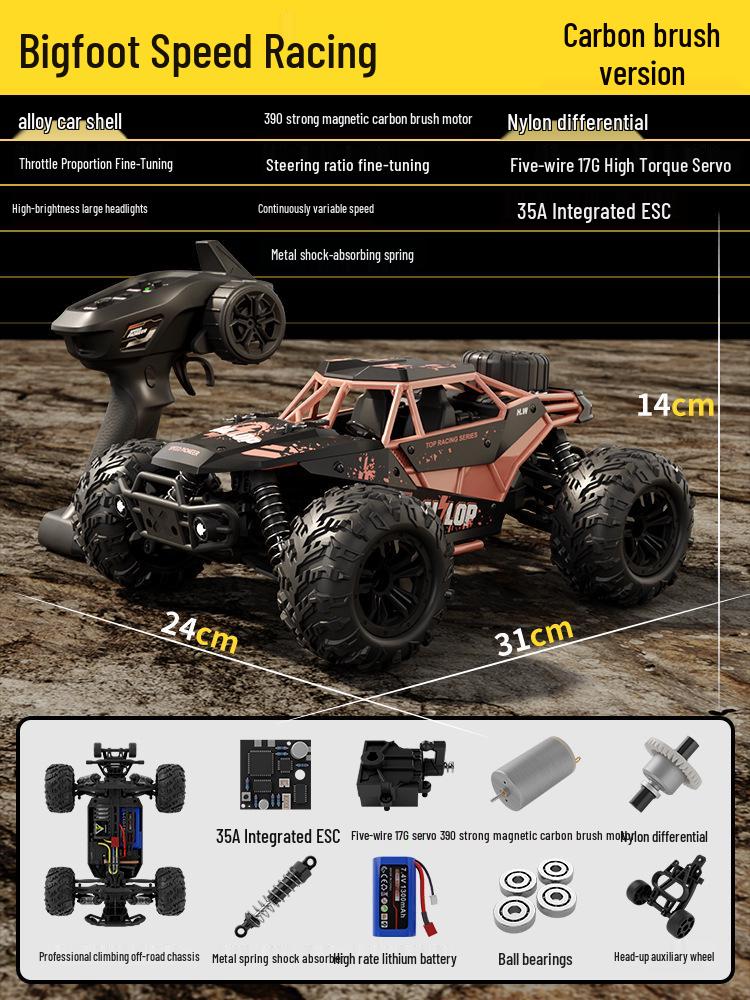 

Высокоскоростной внедорожный радиоуправляемый автомобиль Black Warrior: Дрифт-игрушка с полным приводом 1:16