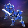 MyBuild Sci-Fi Cage 5027 - Blue Armor Mech with Great Sword  Movable Robot Model  Ages 14+
