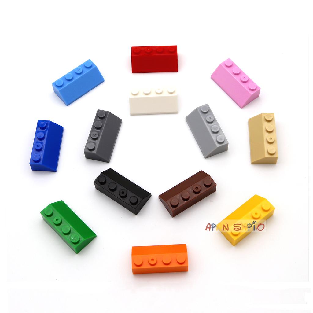 40pcs DIY Building Blocks Slope 2x4 Thick Figure Bricks Educational Creative Compatible With 3037 Toys for Children Size