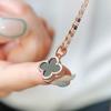 J.Lauren Mother-of-Pearl Malachite Double-Sided Pendant Rose Gold Necklace N01122