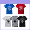 Damen Baumwollmischung T-Shirt mit geometrischem Print Lockerer Schnitt Rundhalsausschnitt Büro Pendeln Lässig