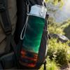 1PC Dark Sky Green Lightning Storm Print 750ml Color Plastic Sports Water Bottle Leakproof Flip Straw Lid Suitable for Sports Office Home Use
