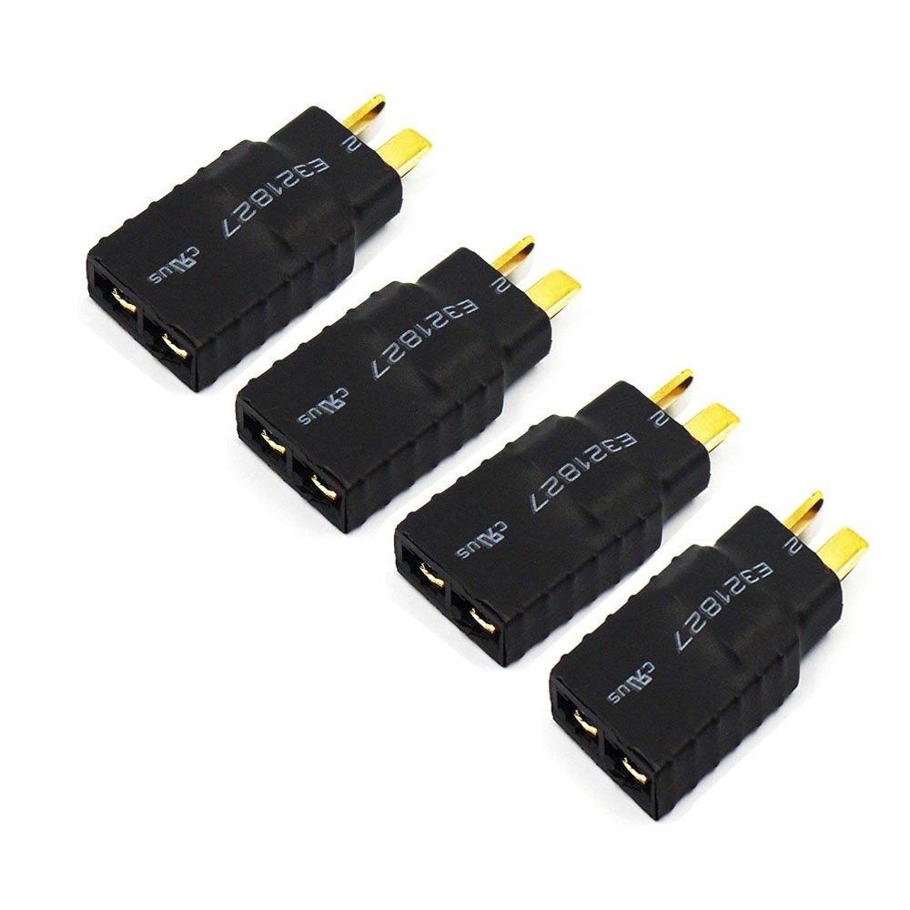 T-Plug TRX Female Connector Adapter Female Connector Adapter RC Connector without Cable (4pcs)